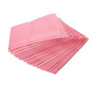 POPETPOP 20 piezas Almohadillas Desechables para Limpieza de Tatuajes y Manicura Impermeables y Resistentes al Aceite Láminas de Película Compuesta para Protección de Mesa Único Color Rosa