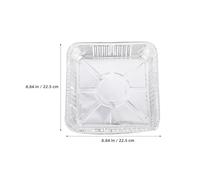 POPETPOP 20 piezas Bandejas de Aluminio Cuadradas para Horno y Barbacoa Recipientes Desechables para Hornear Pan Pasteles y Preparación de Comidas Resistentes y Fáciles de Limpiar