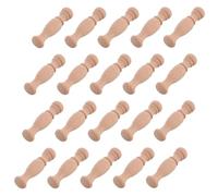 POPETPOP 20 Piezas Capital Romana Pilar Romano Husillos De Balaustre Palos para Manualidades Beige De Madera