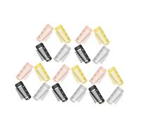 POPETPOP 20 piezas Clips para Peluca de Metal Pinzas de Fijación para Postizos y Extensiones de Cabello Diseño de Dientes Accesorios para Mujeres Colores Negro Marrón Dorado y Plateado