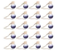 POPETPOP 20 piezas Colgantes para Coche Negro Botellas Pequeñas de Perfumería para Aromaterapia y Ambientador con Buen Sellado para Esencia y Decoración Interior