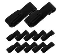 POPETPOP 20 piezas Ganchos Plásticos para Puerta Mini Resistentes y Fáciles de Instalar Colgadores sobre Puerta para Baño Cocina y Oficina de Negras Diseño Moderno y Versátil para Colgar