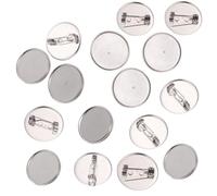 POPETPOP 20 Piezas Insignia de Broche Base para Broches Bandeja para Hacer Alfileres Accesorios para Broches para Manualidades Imperdibles