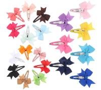 POPETPOP 20 Piezas Pinza Pelo de Niña Lazo, Accesorios Cabello para Niña, Poliéster E Hierro, Reutilizable y Firme, para Adolescentes, Actuaciones y Fiestas Obsequios Color Color Aleatorio
