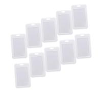 POPETPOP 20 piezas Soporte para Tarjetas de Identificación Transparentes de Fundas para Tarjetas de Empleado y Diseño Clamshell Resistente y Duradero y Identificación