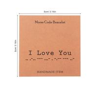 POPETPOP 20 Unidades Tarjetas de Aprendizaje Código Morse para Principiantes Educativo de Letras para Tarjetas de Alfabeto para Decodificar y Crear Pulseras de Amistad