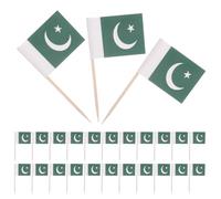 POPETPOP 200 Piezas Palillos con Bandera de Pakistán Mini Banderas para Aperitivos y Pasteles Diseño Resistente y Elegante para Decoración de Fiestas y Eventos Culturales