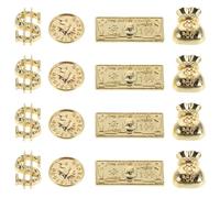 POPETPOP 200 Unidades Money Bag Coin Assorted Flatback Nail Art Accessories For Party Wedding Travel Alloy Fingernail Decor