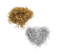 POPETPOP 200g Papel de Metalizado Brillante para Cajas Relleno de Cajas Papel Triturado Dorado y Plateado para Manualidades y Decoración de Fiestas