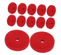 POPETPOP 24 Piezas Almohadilla Arandelas De Fieltro Para Platillos Arandela De Fieltro De Sintió Rojo