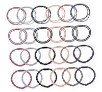 POPETPOP 24 Piezas Lazos Bohemios Cabello Gomas Finas Antideslizantes Bandas Elásticas Trenzadas Accesorios para Peinar el Cabello de Ligas Suaves para Uso Diario