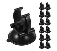 POPETPOP 25 Clips de Ventosa para Acuario Negro Abrazaderas Ajustables para Mangueras de Agua Soportes para Tubos de Pecera Fijación Segura para Calentadores y Decoración Uso Doméstico