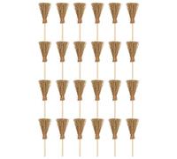 POPETPOP 25 Escobas Miniatura para Casa de Muñecas Juguetes de Limpieza Decoración de Manualidades Adornos de Muñecas Seguros para Niños
