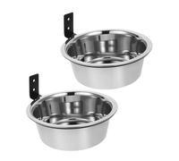 POPETPOP 2juegos Soporte Elevado para Comederos De Perros De Acero Inoxidable De Platos Colgantes para Alimentación De Mascotas Comedero De Pared para Perros y Cachorros