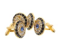 POPETPOP 2pares Gemelos de Hombre para Esmoquin Gemelos Tachuelas de Cristal Decorativas para Camisa de Hombre Adecuado para Bodas Fiestas y Trabajos