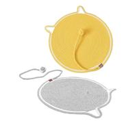 POPETPOP 2piezas Almohadillas Rascadoras para Mascotas Protector De Sofá Antiarañazos Rascador para Gatos De Interior Color Gris y Amarillo Pequeño para Gatos De Interior