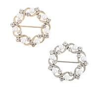POPETPOP 2Piezas Clips de Bufanda para Camisetas y Corbatas Anillos de Bufanda para Fijar Ropa Hebillas Metálicas para Mujeres y Niñas