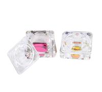 POPETPOP 2piezas Copas de Cristal con Tapa para Decoración de Uñas Recipientes para Líquidos de Uñas para Trabajos de Manicura