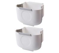 POPETPOP 2Piezas Cubo de Basura Colgante de Cocina Bote de Basura Plegable de Plástico para Gabinete Diseño y Práctico para Recoger Residuos Domésticos