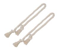 POPETPOP 2piezas Cuerda de Algodón Gruesa para Cortinas Manual de Alzapaños Retro de Moda de Color Natural