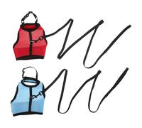 POPETPOP 2piezas Cuerda de Tracción Tipo Chaleco para Conejos Arnés de Malla Transpirable Ajustable Conjunto de Arnés y Correa para Paseos al Aire Unidades