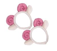 POPETPOP 2piezas Diadema De Cuerno De Oveja Diadema Orejas De Cordero Para Mujer Suave y Adecuada Para Maquillaje Festivales y Cosplay