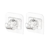 POPETPOP 2piezas Ganchos De Cortina De Rodillo Autoadhesivos Fijación Sin Taladros Clips Transparentes para Instalación Paredes De Azulejos y Inoxidable