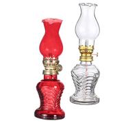 POPETPOP 2piezas Lámpara De Queroseno De Gran Farol De Aceite Retro para Exteriores para Iluminación De Emergencia y Decoración Hogareña