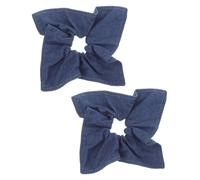 POPETPOP 2piezas Lazo Pelo Bufanda Cuadrada De Mezclilla Para Mujer Accesorios Elásticos Pelo Uso Diario y Ocasiones Especiales