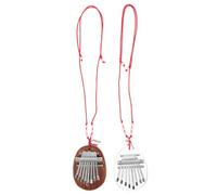 POPETPOP 2piezas Piano de Pulgar Miniatura de Tonos Kalimba Portátil con Cordón para Principiantes y Adultos Instrumento Musical Hogar