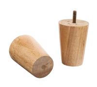 POPETPOP 2piezas Pies De Madera para Muebles Patas De Sofá Redondas De Reemplazos para Gabinetes y Mesas Fáciles De Instalar y Resistentes