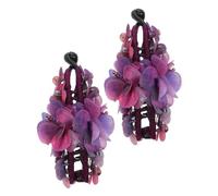 POPETPOP 2piezas Pinzas para Tela Flores y Diseño de Plátano Pinzas Cabello Moradas para Mujer Accesorios Cabello Elegantes para Recogido de Cabello