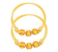 POPETPOP 2piezas Pulseras Trenzadas De Béisbol Para Adultos Accesorios Deportivos Cómodos Estilo Para Practicar y Mostrar Tu Pasión Por Béisbol