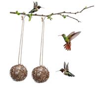 POPETPOP 2piezas Rattan para Pájaros Juguete Decorativo De Mimbre para Jaulas Balones De Ratan para Periquitos y para Anidación y