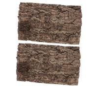 POPETPOP 2piezas Reptile Cork Bark Natural Background for Terrarium Tree Bark Habitat for Bearded Dragons Snakes Spiders Geckos Tortoises and Crabs Easy to Install