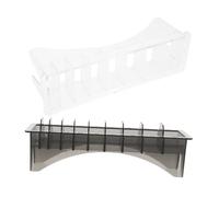 POPETPOP 2piezas Soporte para Pinza de Cortadora de Cabello Caja Organizadora Rectangular Transparente y Negra Caja de Almacenamiento para Barbería Porta Peines de Protector de Cortadora
