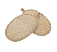 POPETPOP 2piezas Toalla de Baño de Lufa Resistentes y Absorbentes Cepillo de Baño de Lufa Espalda Toalla Exfoliante Ducha Esponja Vegetal
