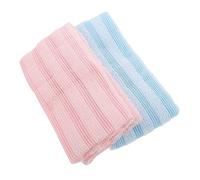 POPETPOP 2piezas Toalla Exfoliante Para Ducha De Toalla Larga De Masaje Limpieza De y Exfoliación Color Azul y Rosa Para Cuidado Corporal y Activación De Circulación Sanguínea