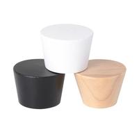 POPETPOP 3 Ganchos de Pared de Madera Redondos, Gancho Organizador para Sombreros y Abrigos, Diseño Sencillo, Práctico para Baño y Cocina, Auxiliares