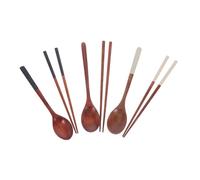 POPETPOP 3 Juegos Korean Wooden Chopsticks And Spoon Set Portable Travel Cutlery Lightweight Flatware For Outdoor Dining Office Camping