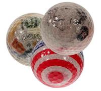 POPETPOP 3 Piezas Balones de Golf Balón de Golf para Principiantes de Caucho Sintético de Dos Capas, Control Drop-and-Stop, Ligero, para Entrenamientos y Calentamientos Varios Estilos