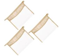 POPETPOP 3 Piezas Bolsa de Cosméticos Boho Tejida a Mano y Resistente a Fugas para Viaje y Tocador Material de Tejido y TPU