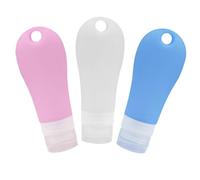 POPETPOP 3 Piezas Botellas de Viaje de Silicona Juego de Contenedores para Líquidos de Botellas de Viaje Portátiles para Tocador