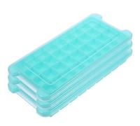 POPETPOP 3 piezas Cubiteras de Hielo de Silicona Reutilizables con Tapa Moldes para Hielo Forma de Esfera para Whisky Cócteles y Bebidas Casa para Refrigerador y Congelador
