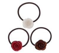 POPETPOP 3 Piezas De Coleteros Con Diseño De Rosas Coleteros Decorativos Bandas Elásticas Para El Cabello Bandas De Goma Para El Cabello Ácido Acético