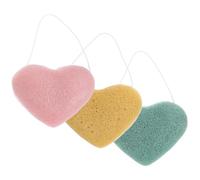 POPETPOP 3 Piezas Esponja Facial en Forma de Corazón, Esponja Limpiadora Facial, Espuma Engrosada, Limpieza Profunda, Delicada, para Piel Sensible Tipo de Piel, Hogar y Viaje