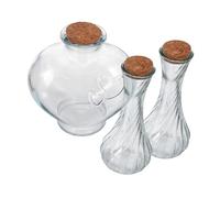 POPETPOP 3 Piezas Frascos de Vidrio con Tapones de Corcho para Ceremonia de Arena Botellas Forma de Corazón y Vacíos para Boda Decorativo de y de Compromiso para Celebración Nupcial