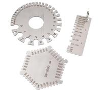 POPETPOP 3 piezas Galgas de Acero Inoxidable para Medición de Espesores y Diámetros de Alambre Calibrador de Soldadura de Doble Cara con Alta Precisión Herramienta para Inspección de