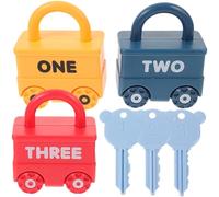 POPETPOP 3 Piezas Juguetes Cerradura y Llave Años Juguetes De Motricidad Fina Años De Aprendizaje Temprano Cerradura y Llave