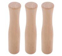 POPETPOP 3 Piezas Mazo de Cocina de Madera de Haya, Barra para Moler Alimentos, Machacador de Ajos y Nueces, Seguro, para Purés y Especias en Cocina Doméstica
